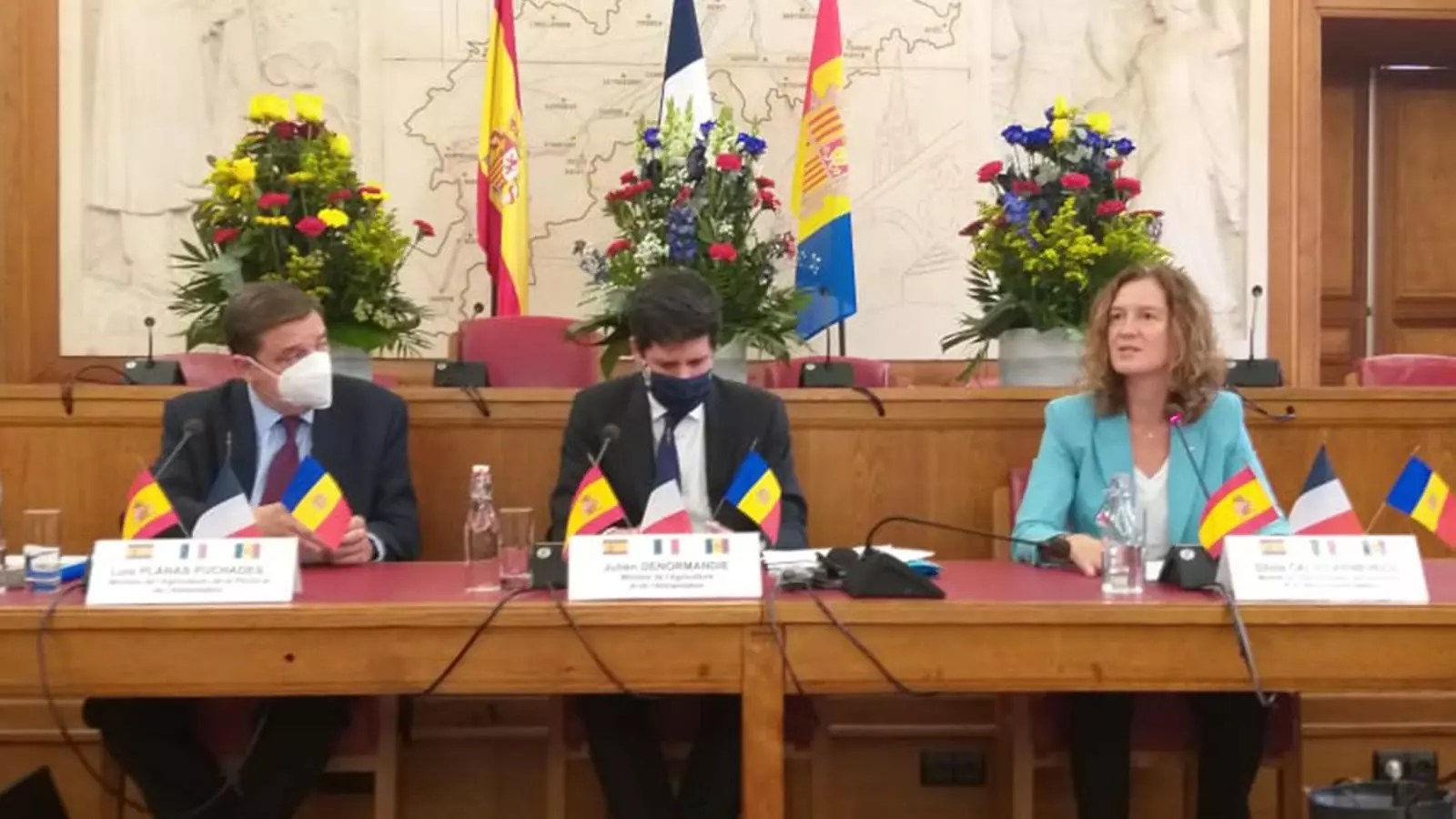La ministra de Medi Ambient, Agricultura i Sostenibilitat, Sílvia Calvó, a la 60a reunió hispano-francesa-andorrana de salut animal i vegetal.