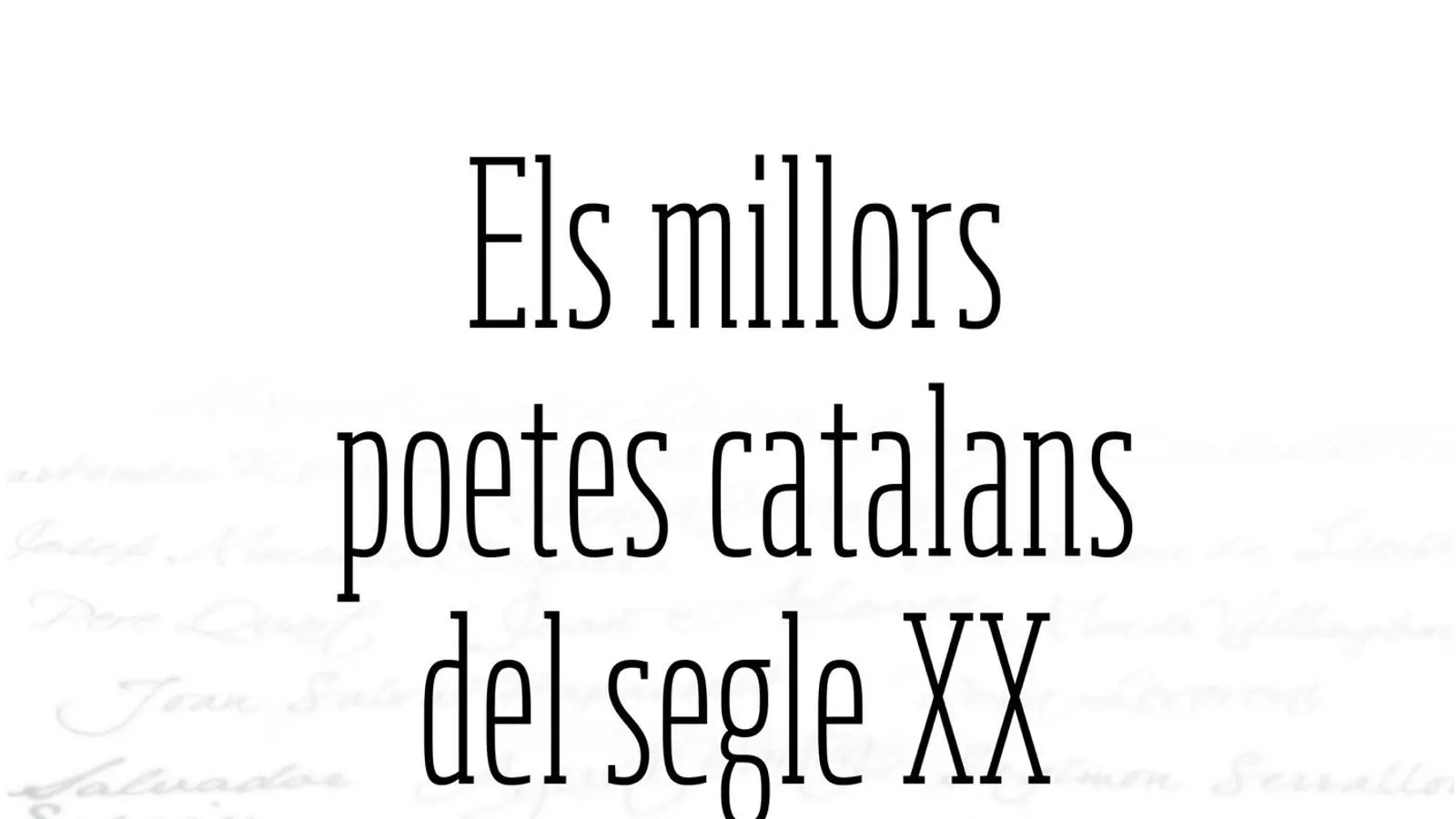 Poetes catalans del segle XX, nova col·lecció de l'ARA