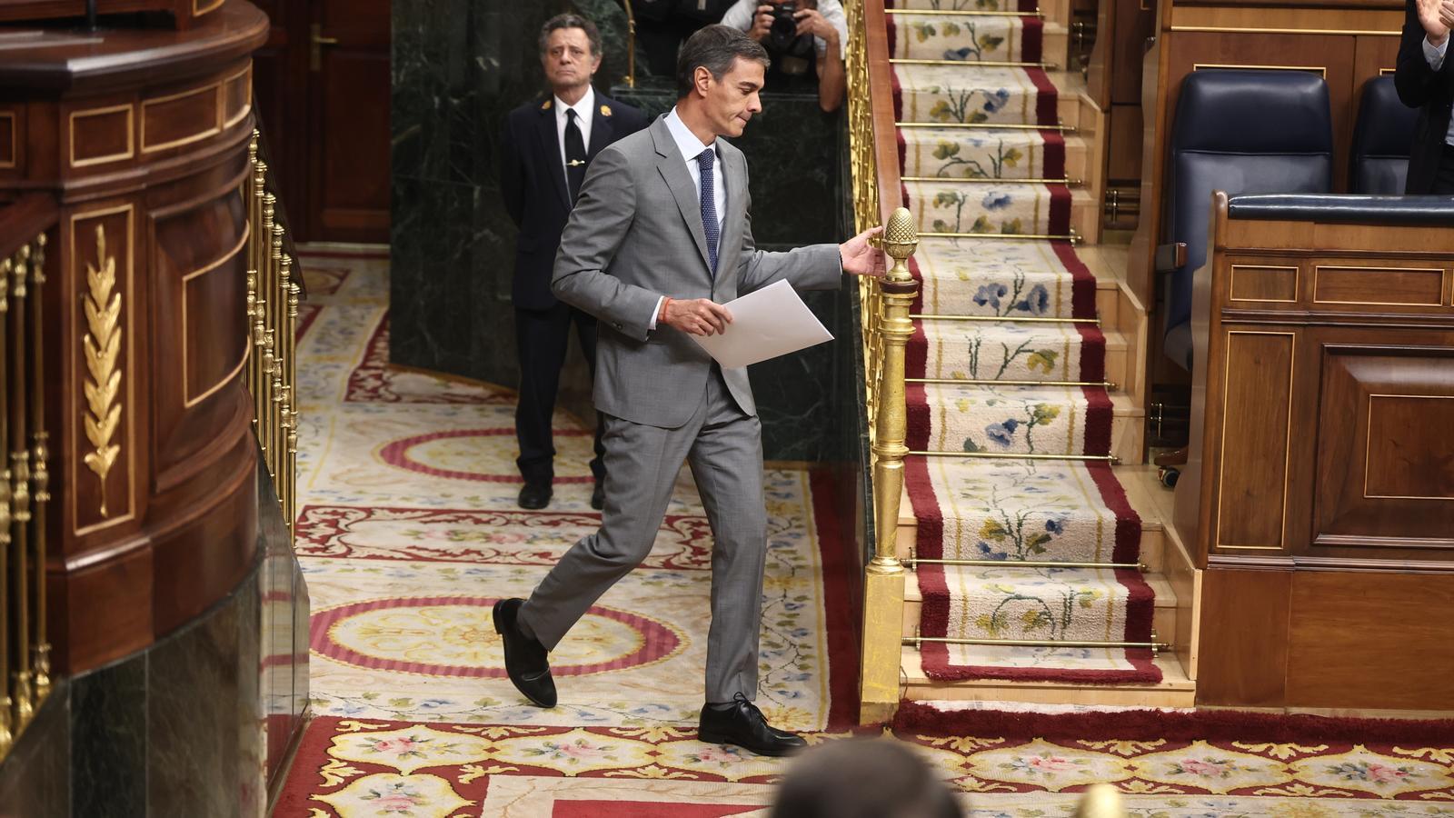 The president of the Spanish government, Pedro Sánchez, in a recent image at the Congress.