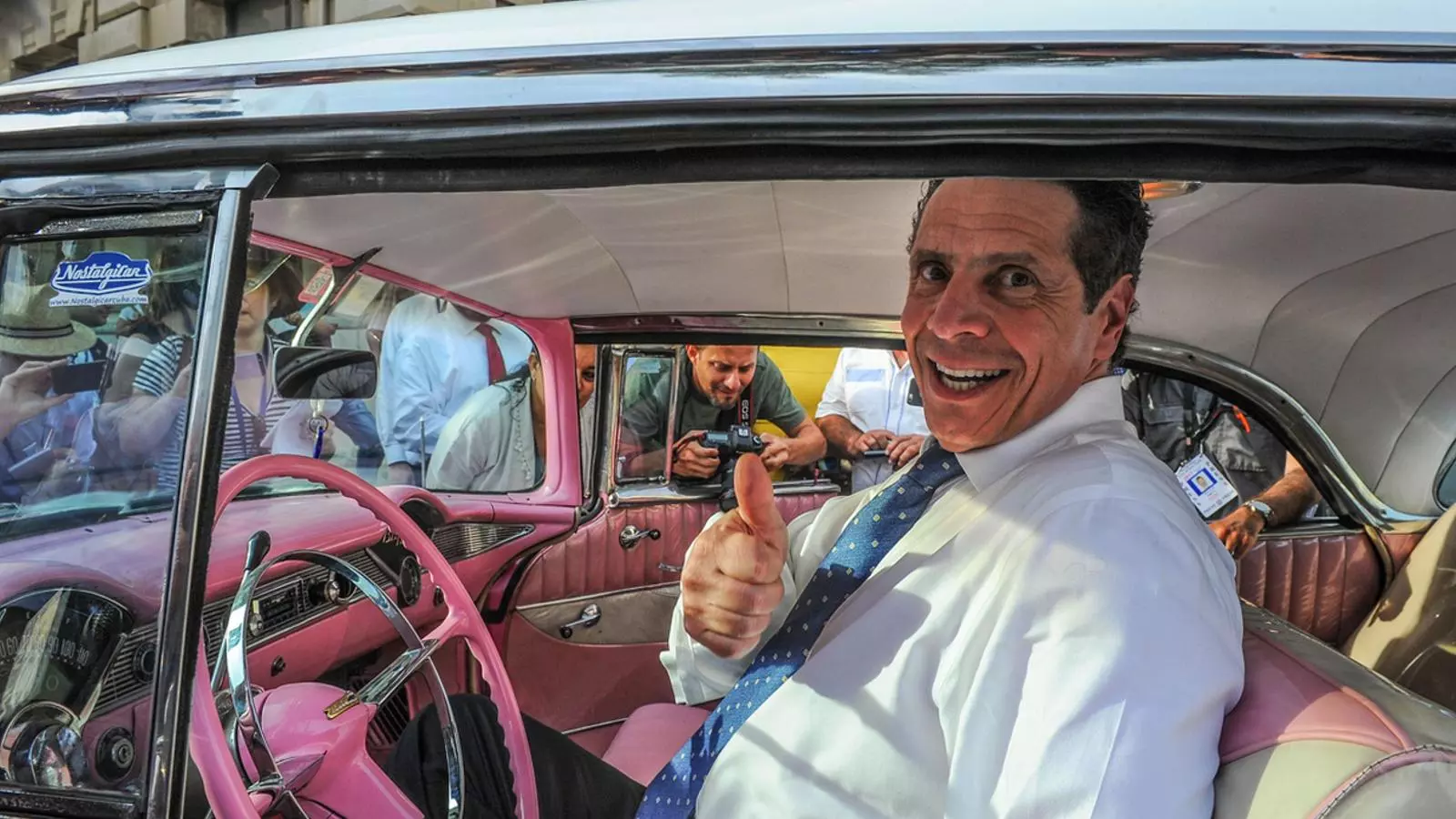 Cuba, el governador de nova York Andrew Cuomo, durant la seva visita a l'Havana. AFP PHOTO /Yamil Lage
