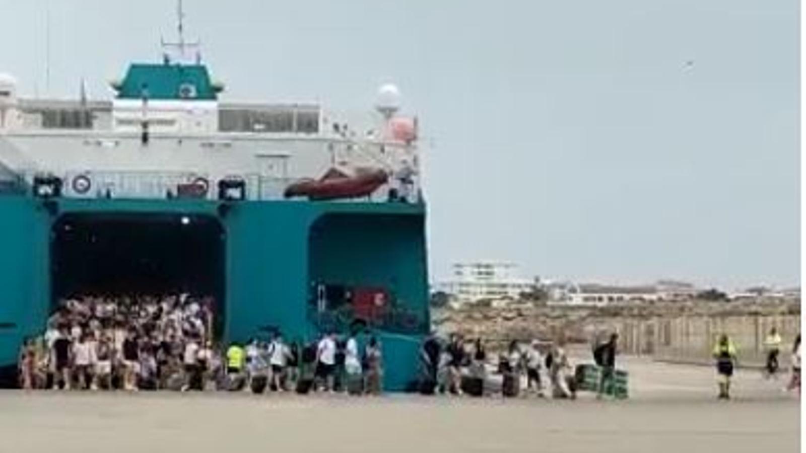 Imatge dels joves arribant a Menorca per celebrar Sant Joan.