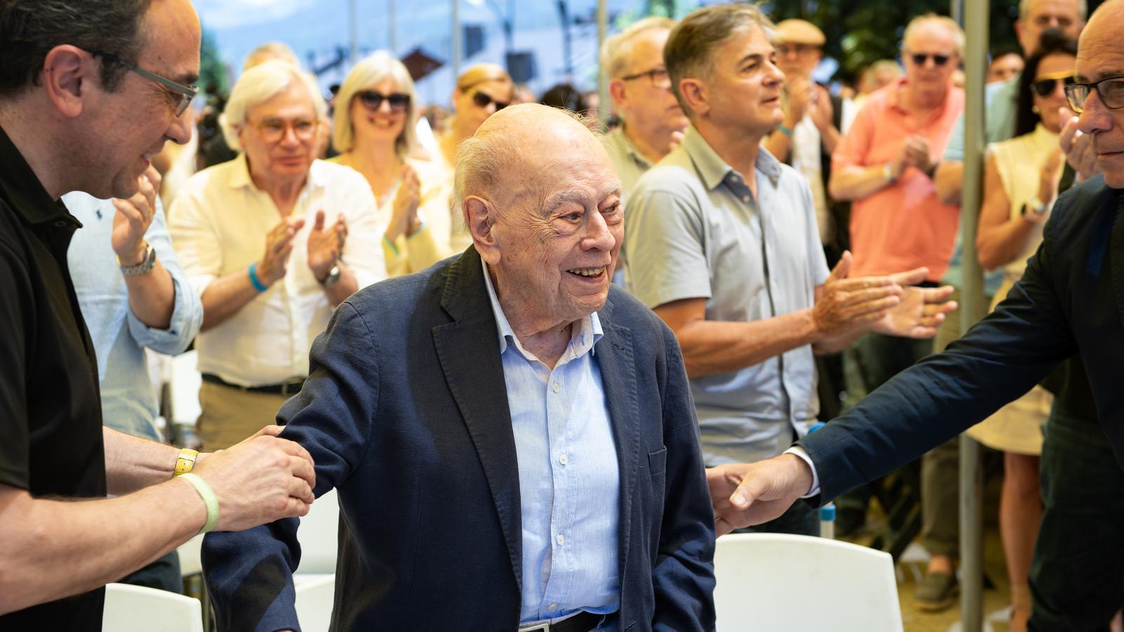 Former president Jordi Pujol, at the homage in Planoles of the Joventut Nacionalista de Catalunya (JNC).