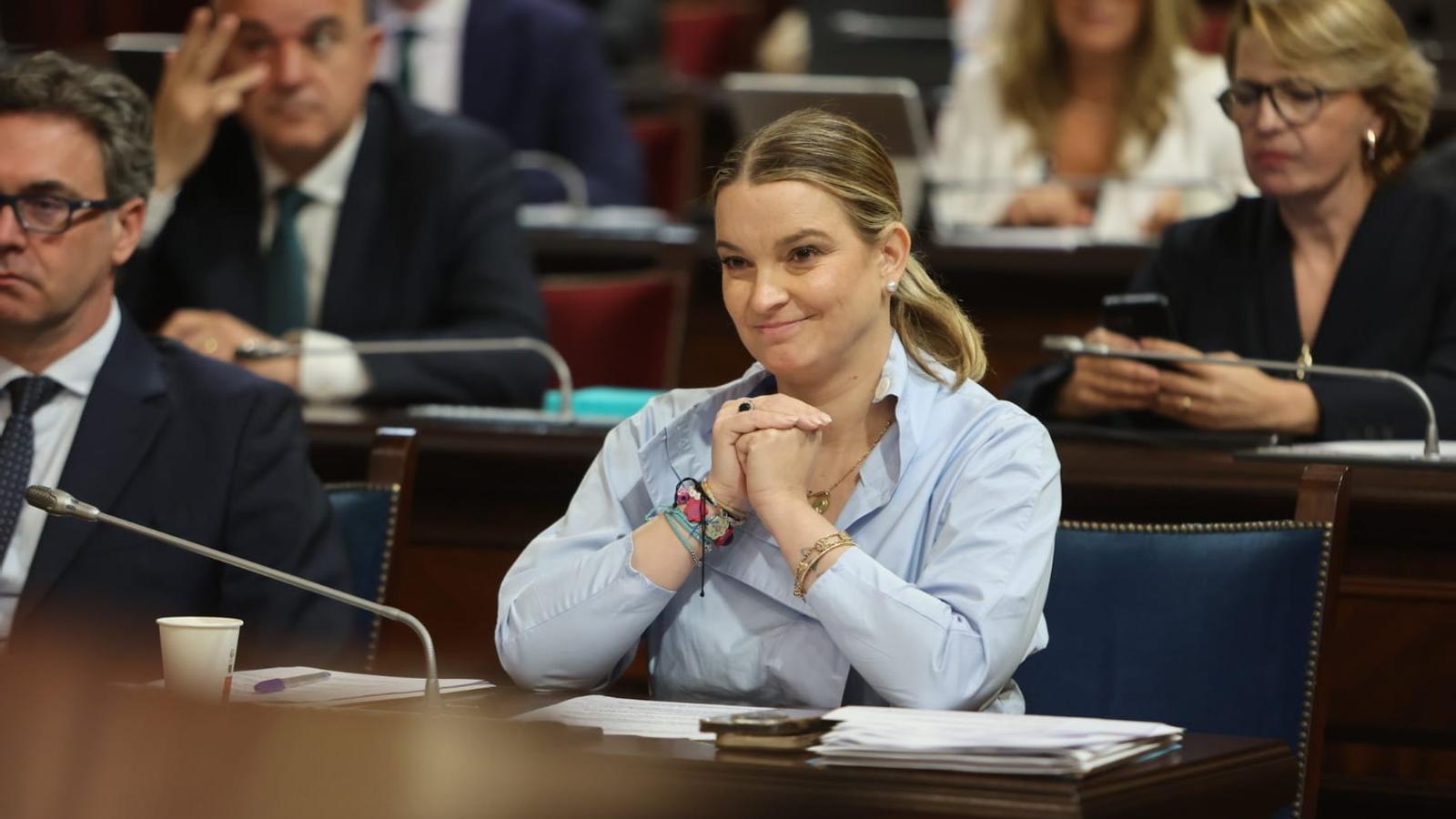 Marga Prohens this morning in Parliament