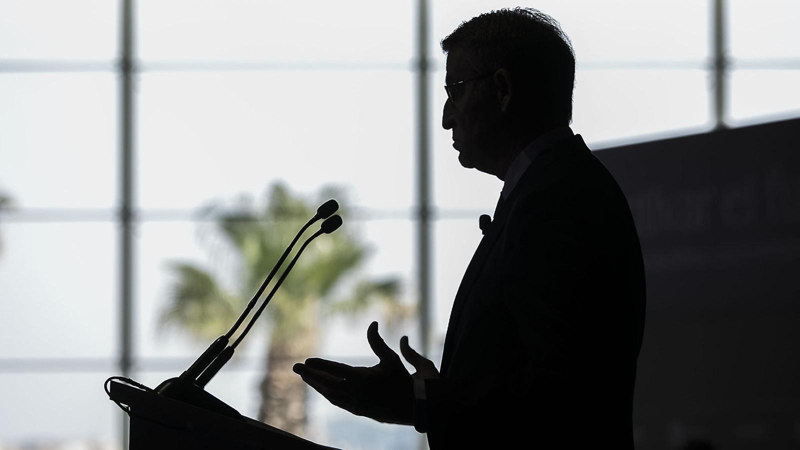 Alberto Núñez Feijóo durante las jornadas del Círculo de Economía de mayo en Barcelona.