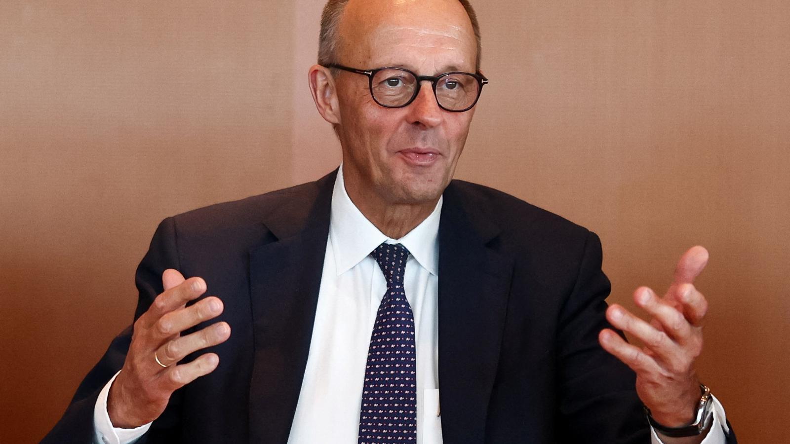 German Chancellor Friedrich Merz in a recent photo at a cabinet meeting.