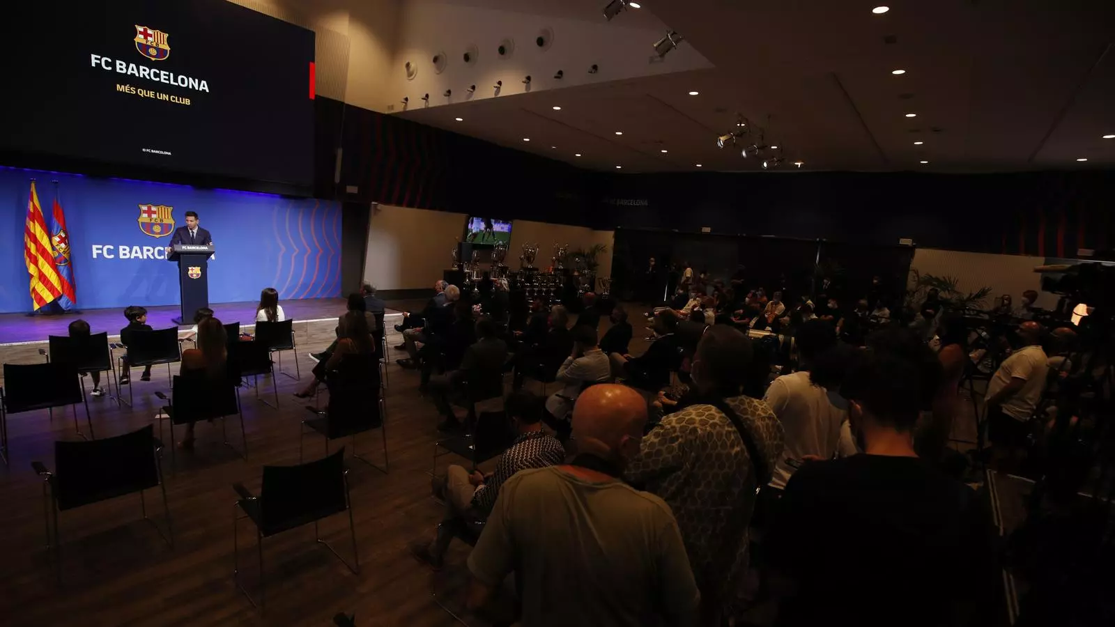 Imatrge de l'acte de comiat de Leo Messi amb el Barça