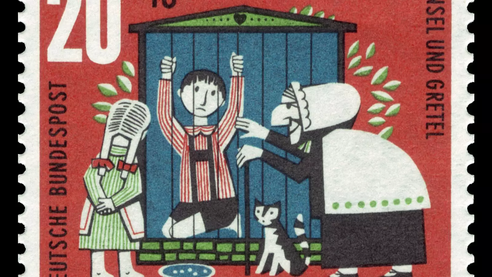 Un segell amb la imatge de 'Hansel i Gretel'