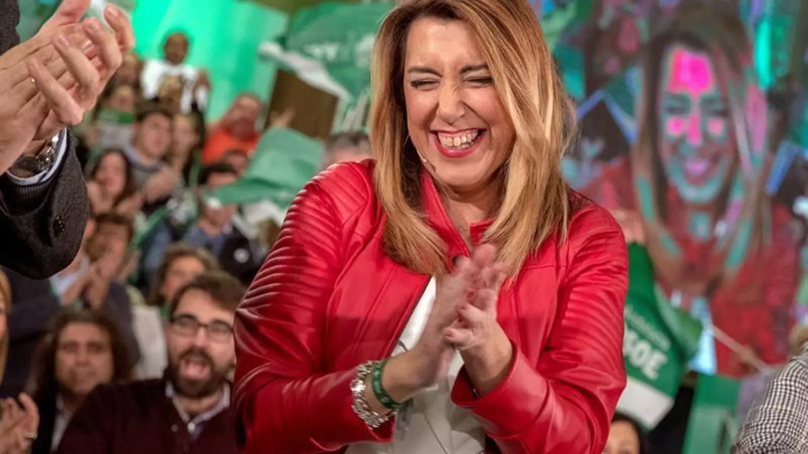 Susana Díaz, en l'acte de tancament de campanya, a Sevilla / EFE