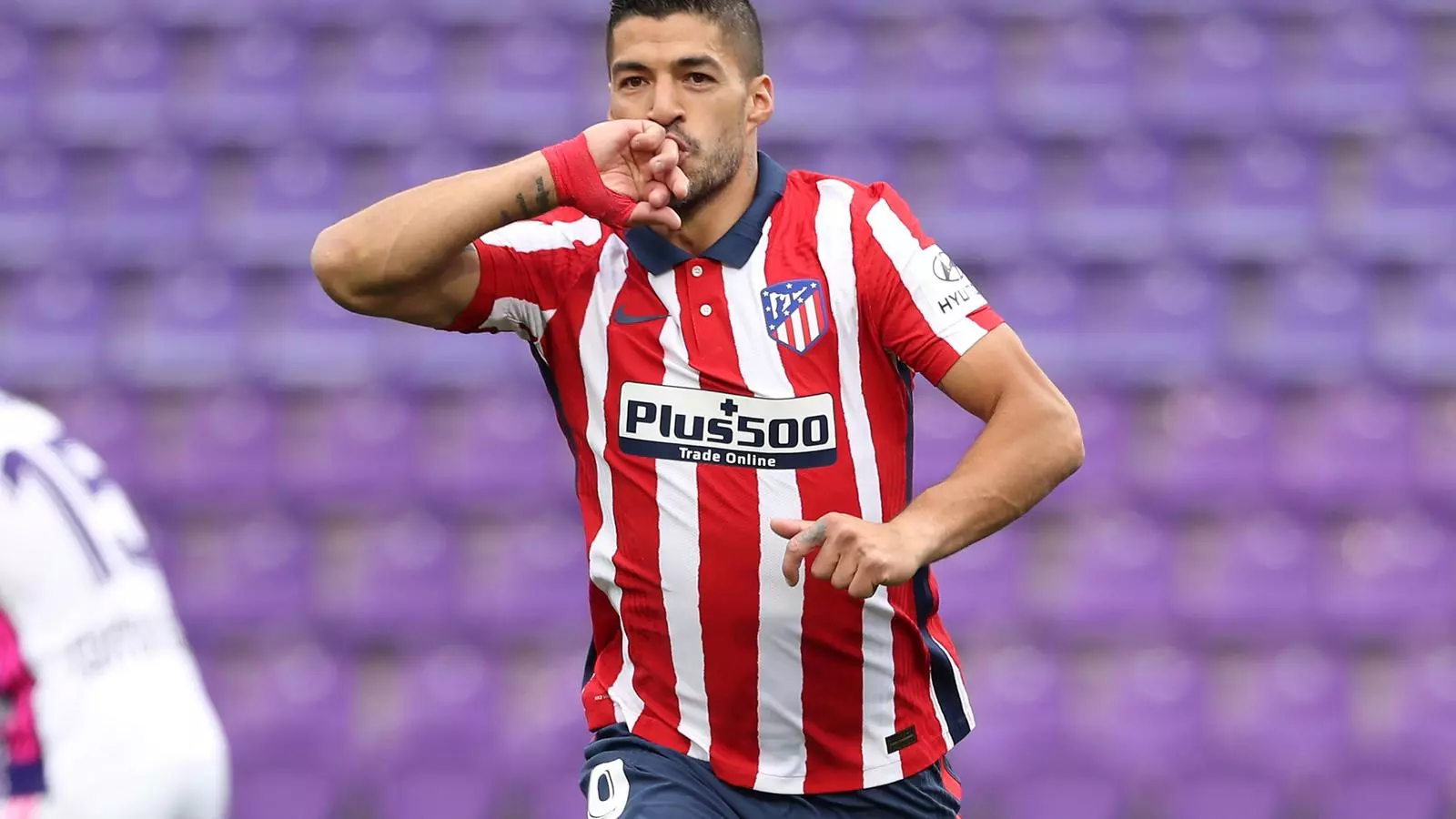 Suárez celebra el seu gol a Zorrilla.