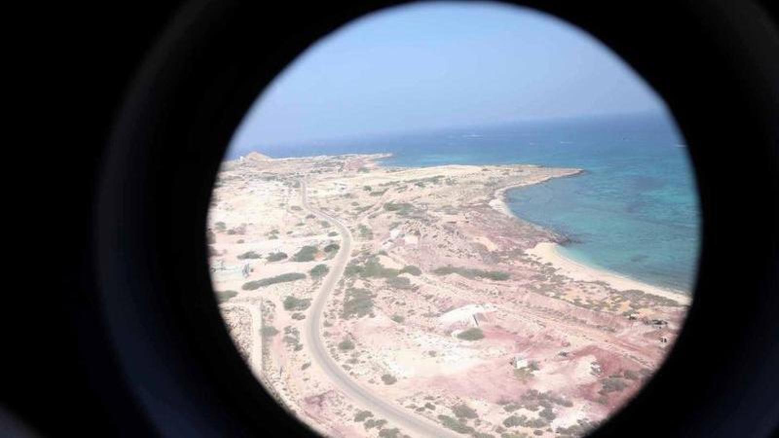 View of Abu Musa island, in the Persian Gulf, strategically located near the entrance of the Strait of Hormuz.