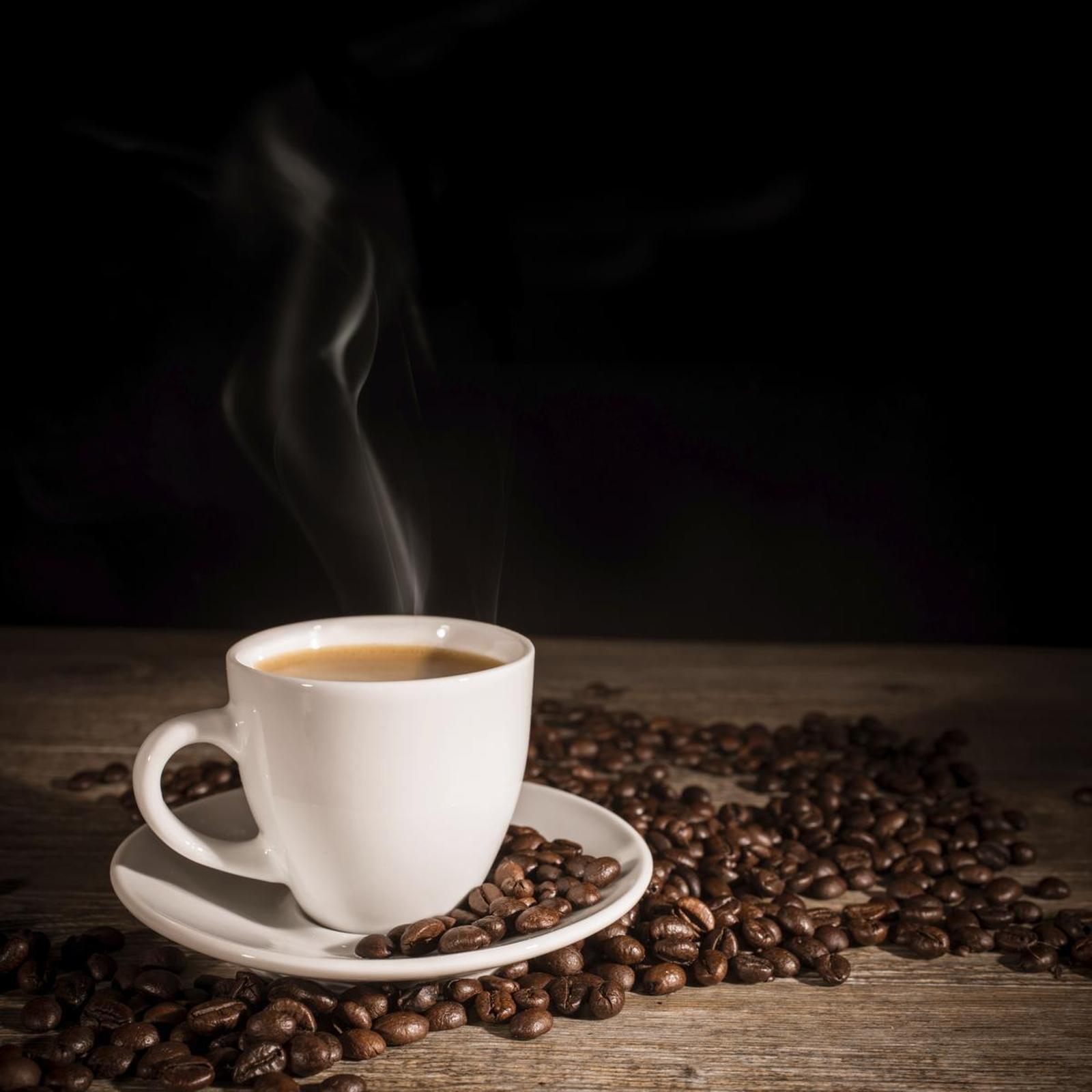 Una tassa de café. en una imatge d'arxiu