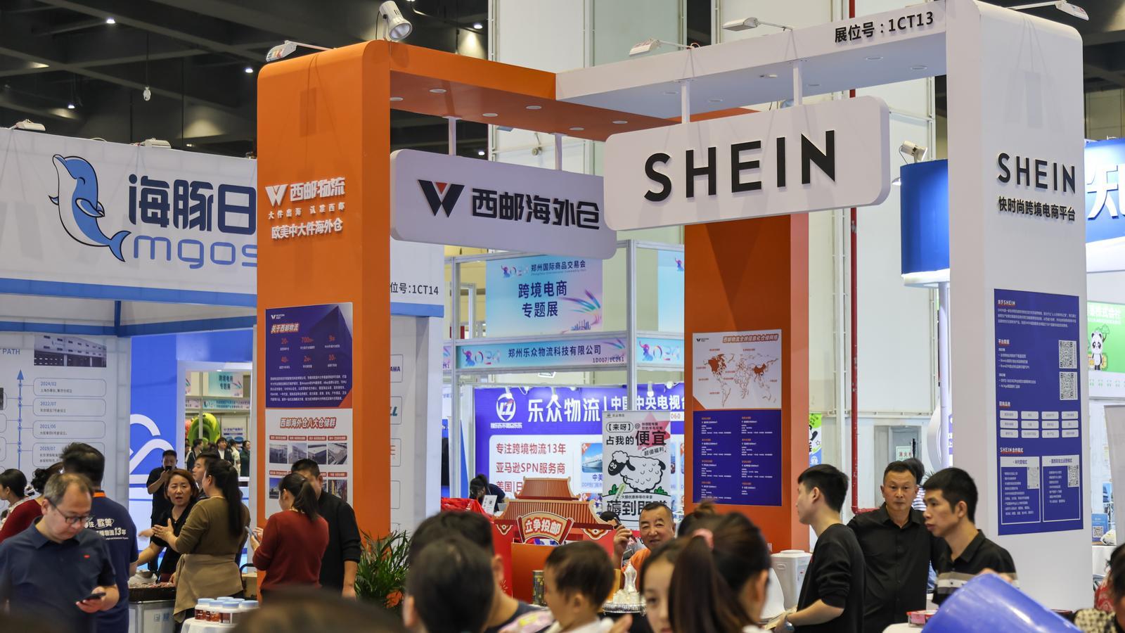Shein stand at a trade fair in Zhengzhou, China.
