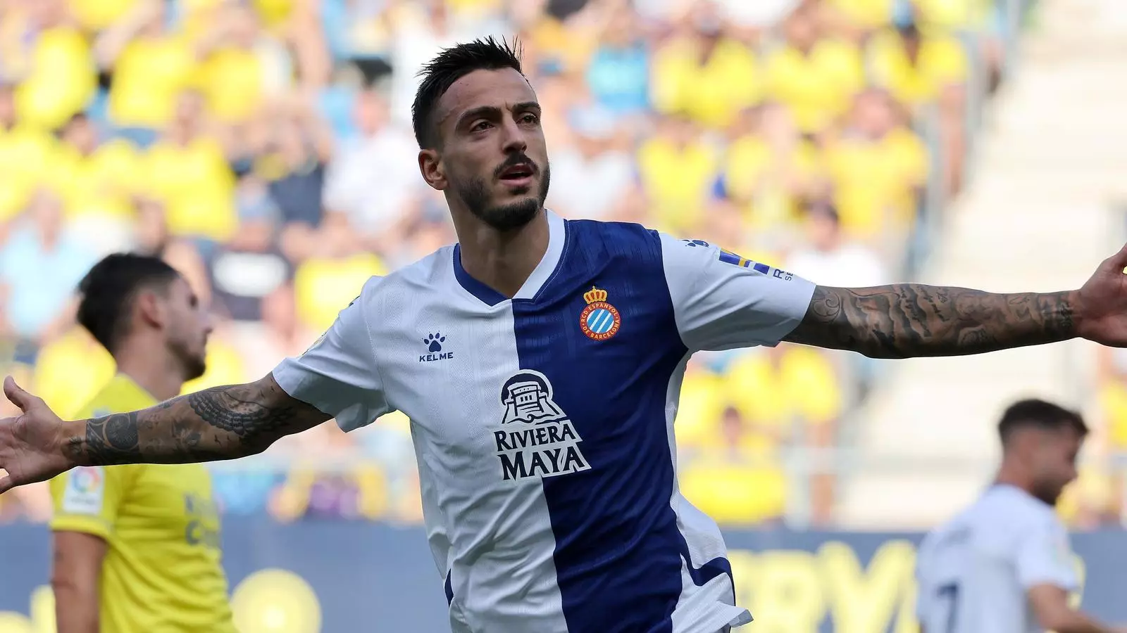 Joselu ha marcat un doblet al camp del Cadis