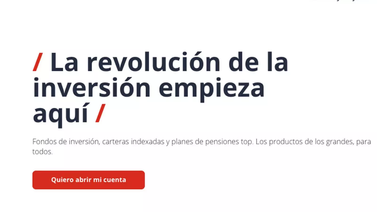 La plana web de MyInvestor. / MYINVESTOR