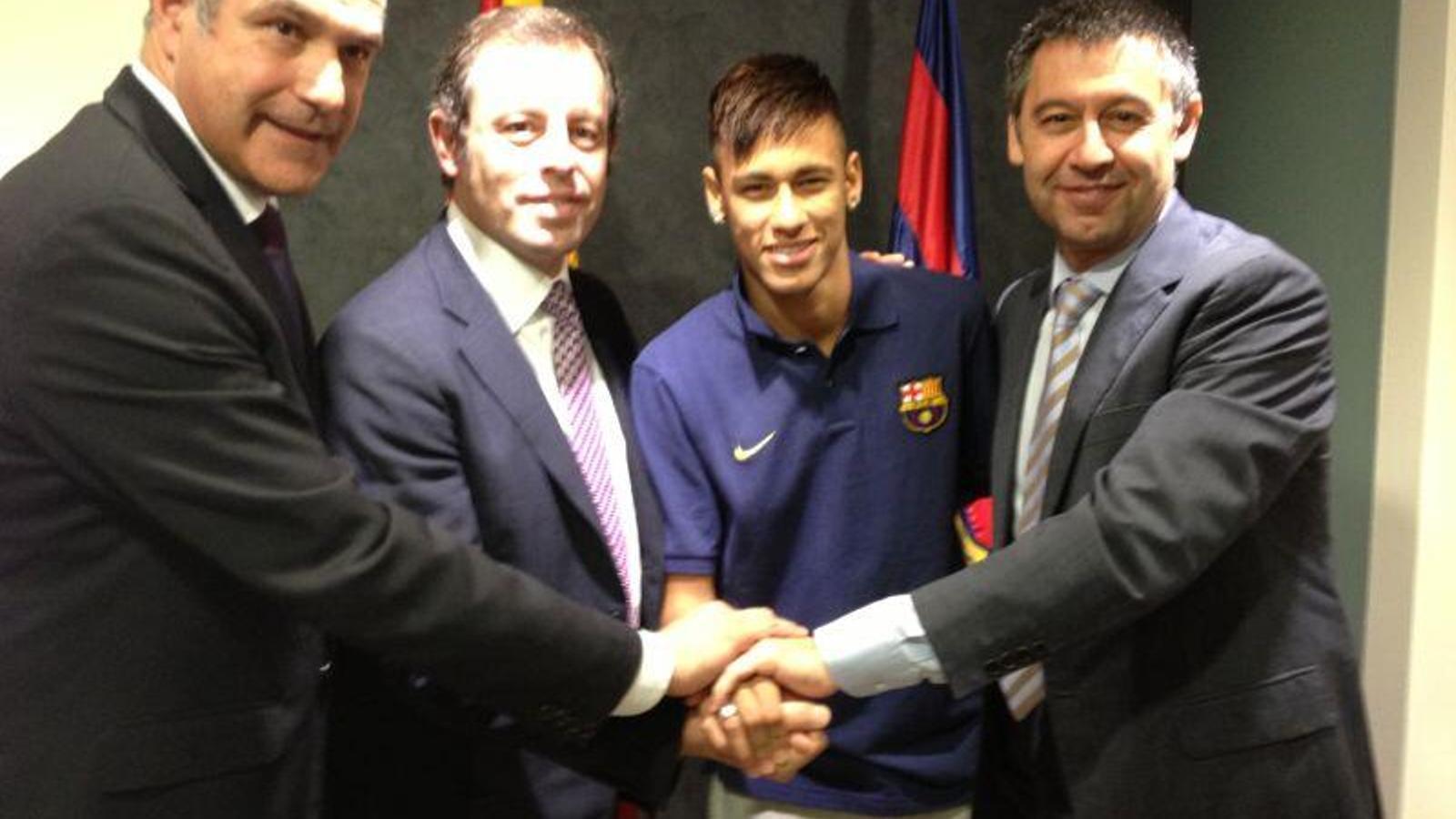 Zubizarreta, Neymar, Josep Maria Bartomeu and Rosell