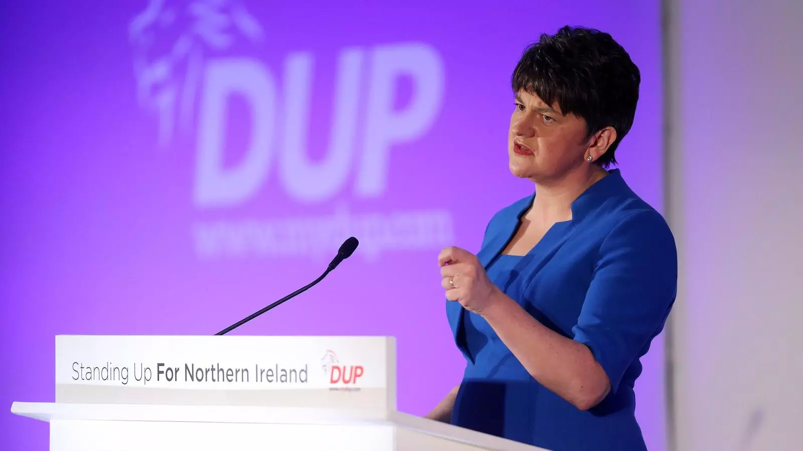 Imatge d'arxiu de la unionista Arlene Foster, primera ministra d'Irlanda del Nord, ara ja en funcions / DUP