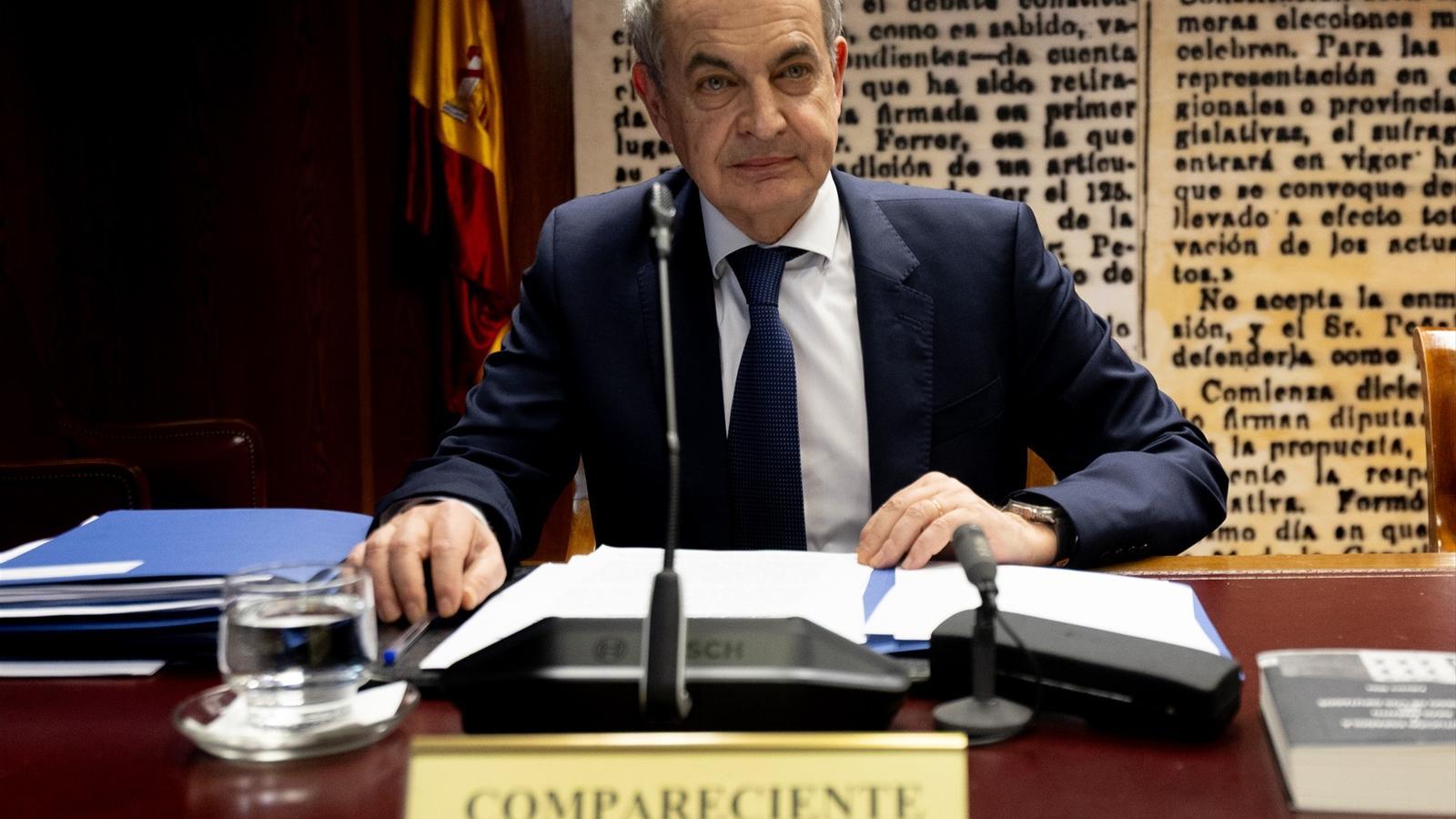 José Luis Rodríguez Zapatero appearing before the Koldo case investigation commission of the Senate
