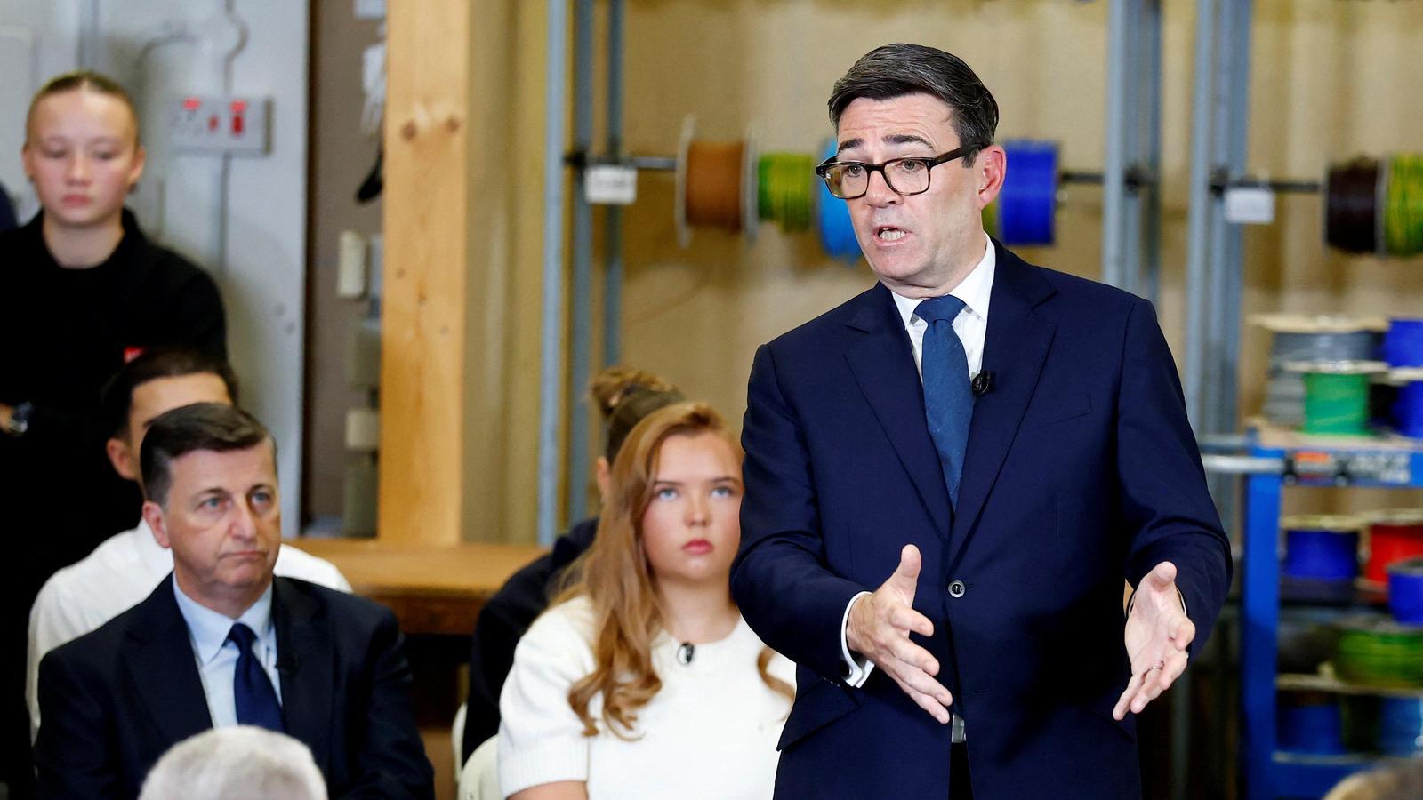Andy Burnham, during a speech focused on the devolution of powers, during his first visit to Scotland, this Friday.
