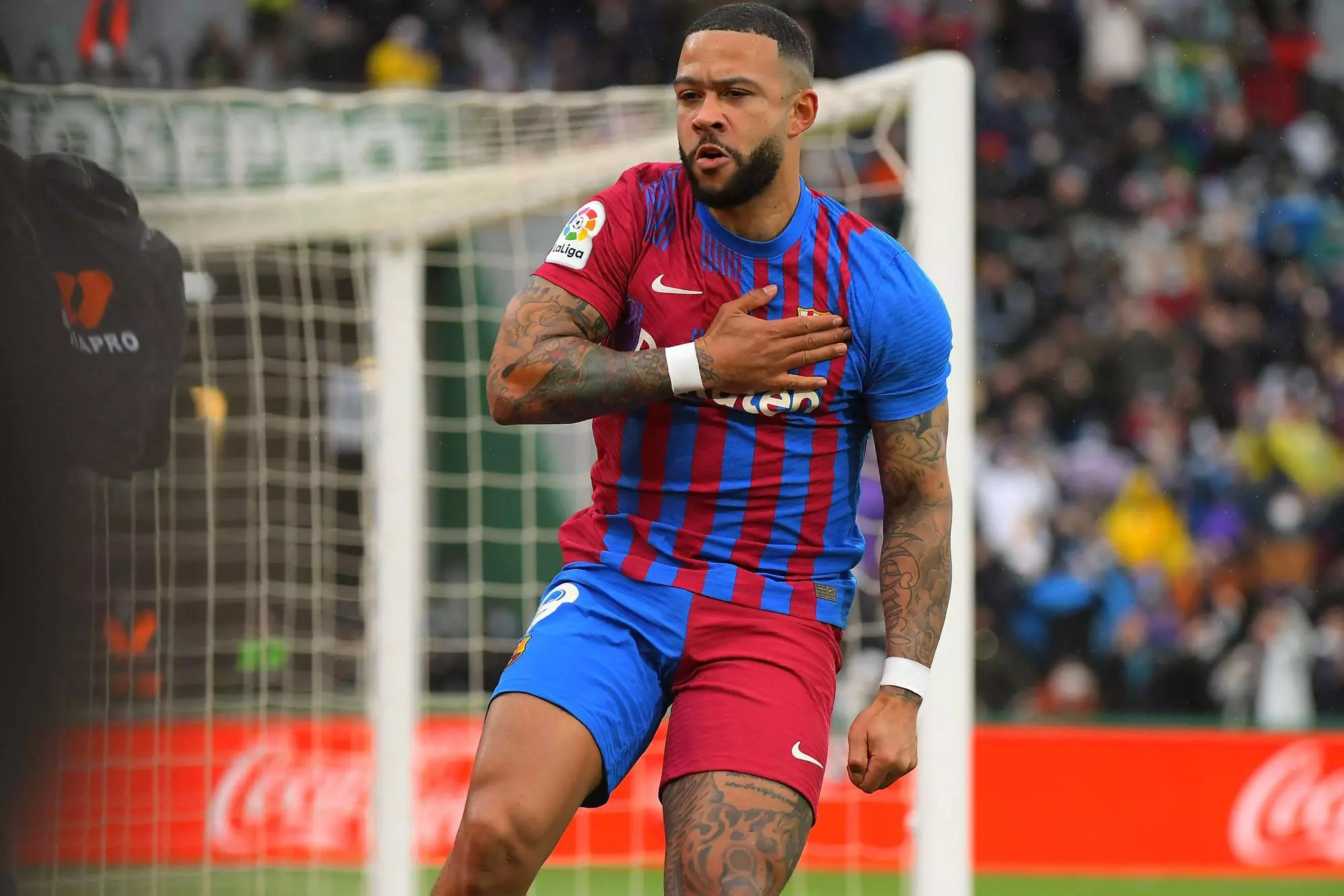Memphis celebrant el seu gol