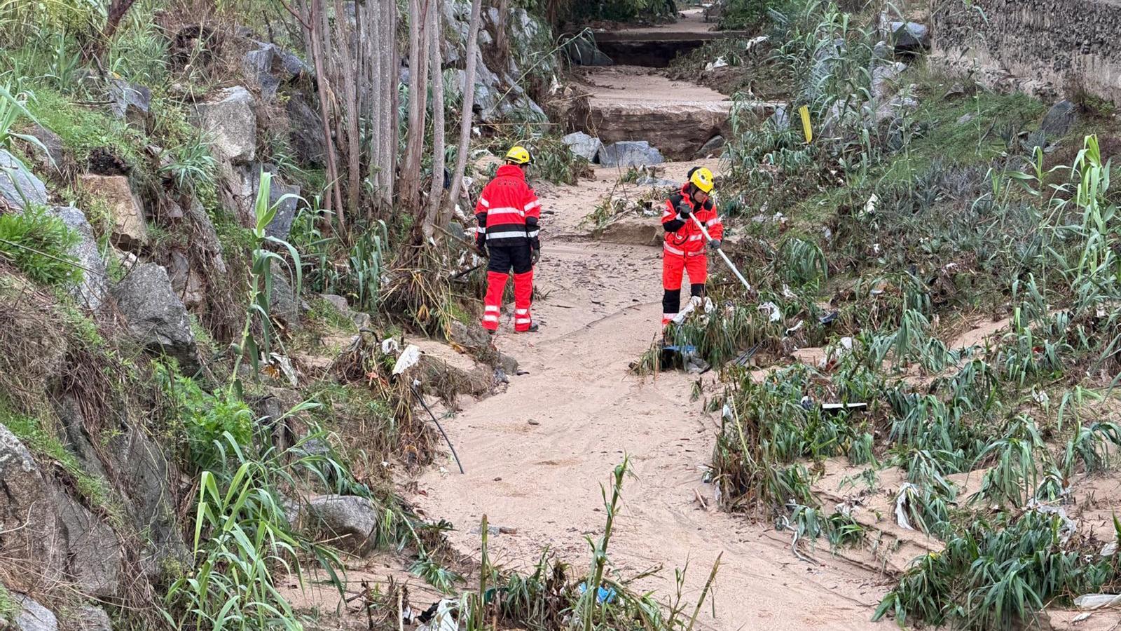 Tareas de búsqueda de los Bomberos en Cabrera de Mar
