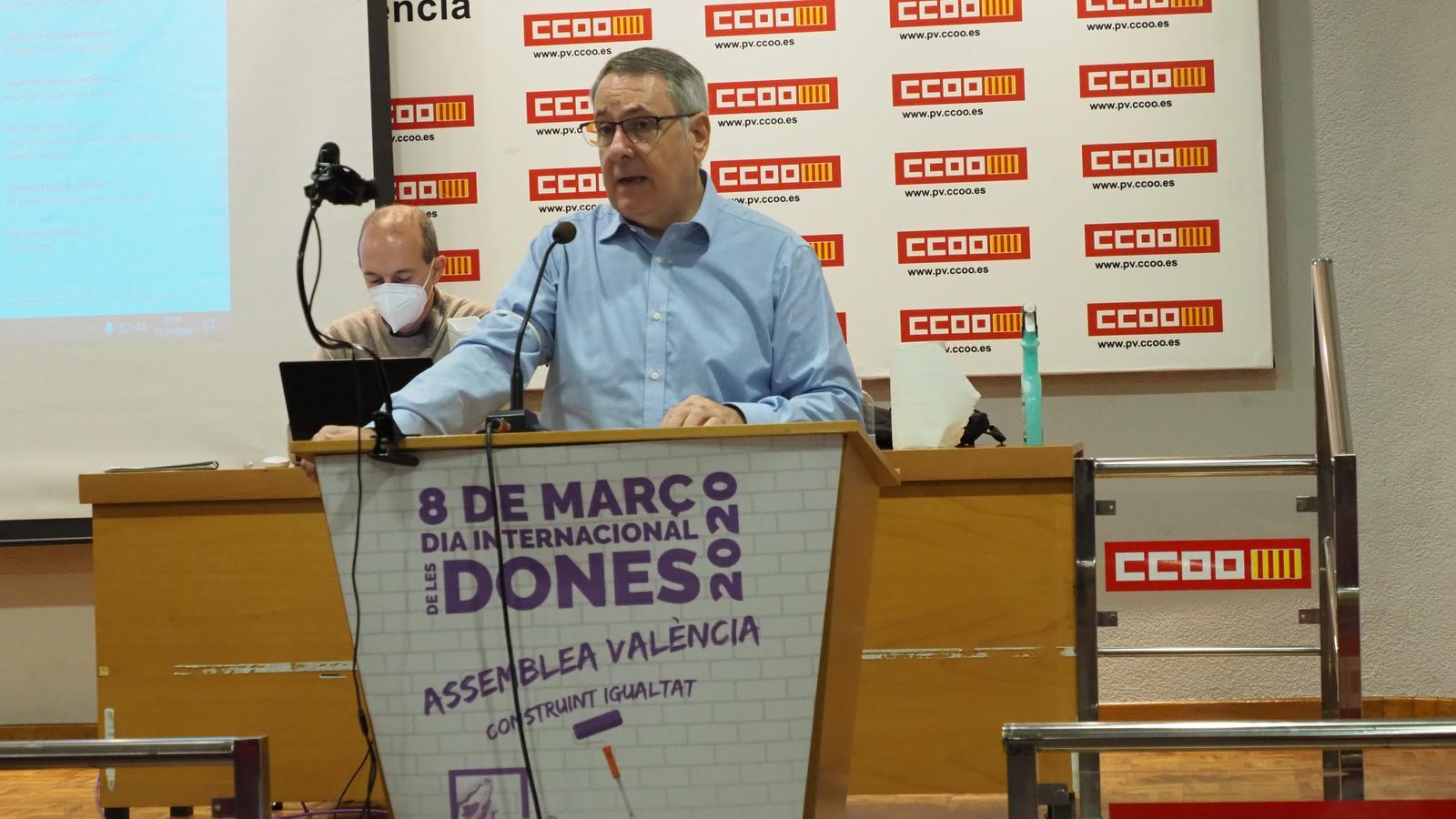 Arturo León, secretary general of CCOO in the Valencian Country, in an archive image