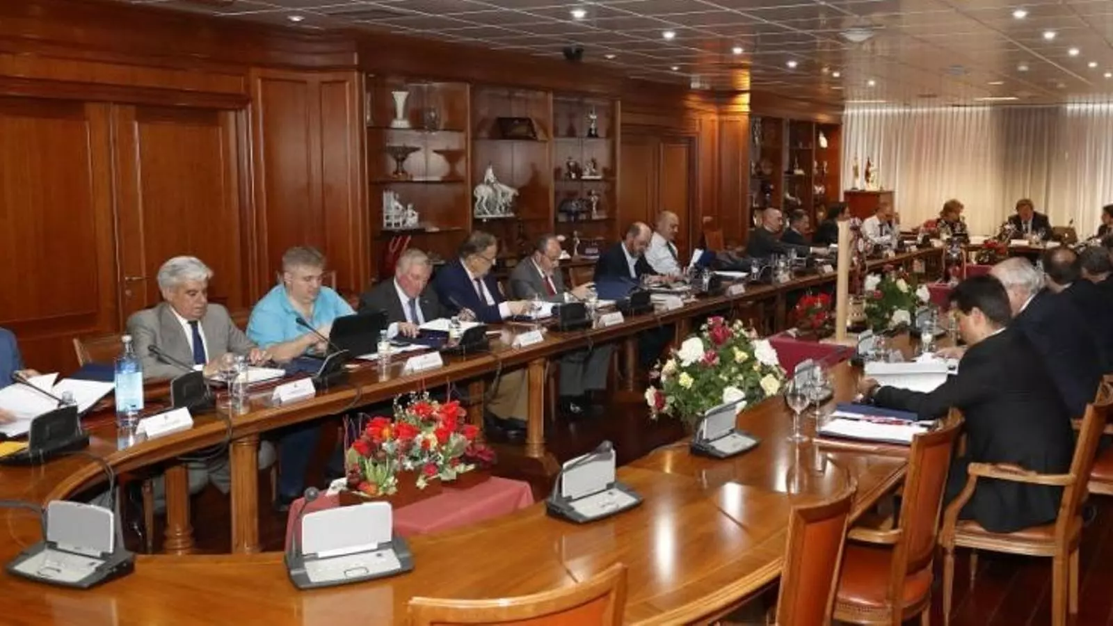 Imatge d'una junta directiva de la Federació Espanyola després de la destitució de Villar