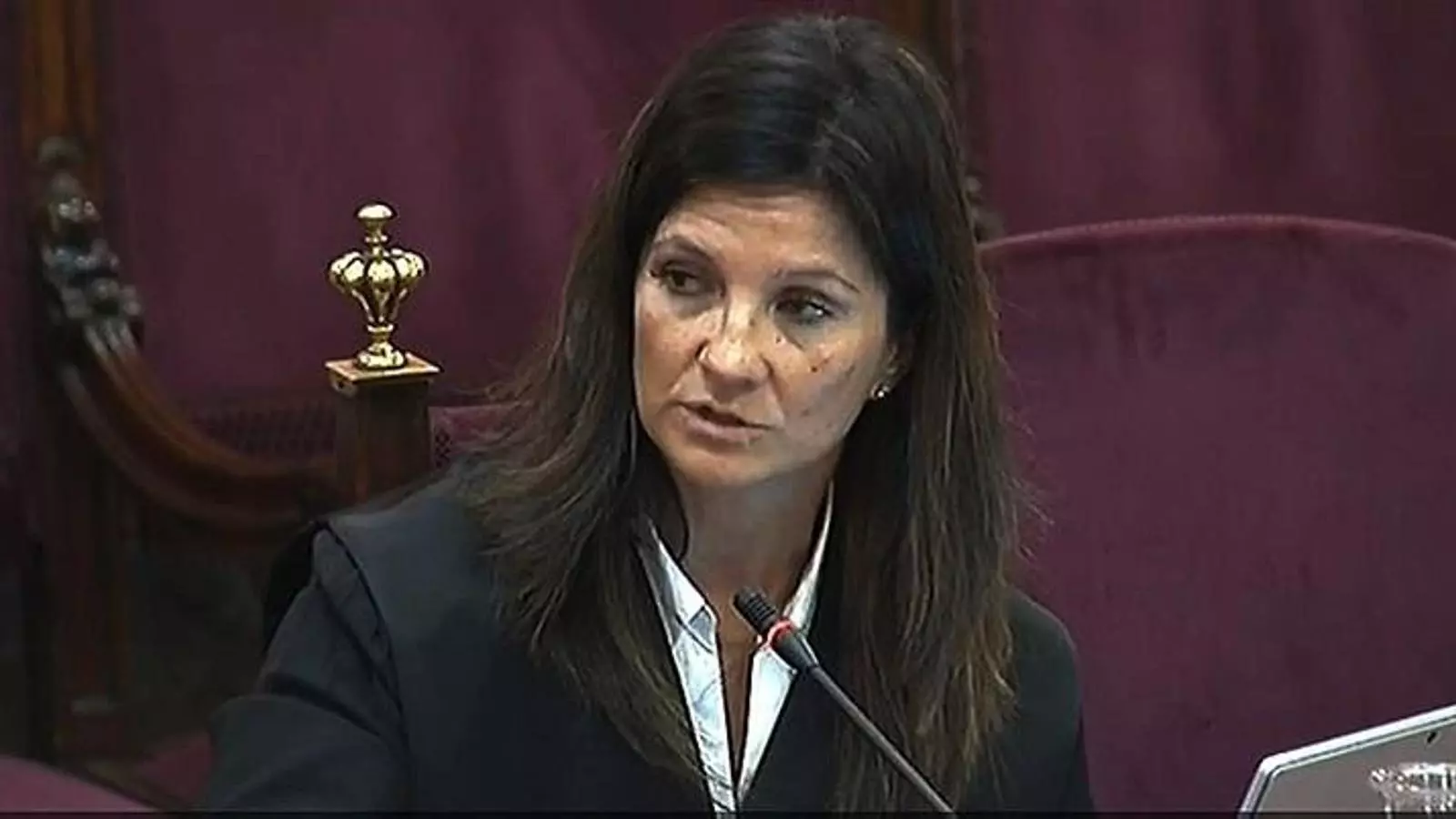 L'advocada de l'Estat Rosa María Seoane, durant el judici del Procés