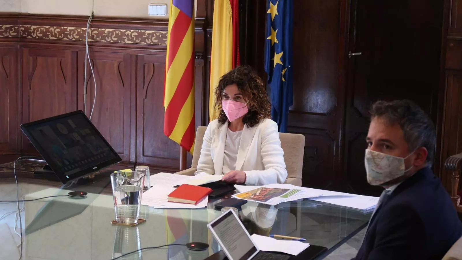 La consellera Rosario Sánchez durant la conferència.