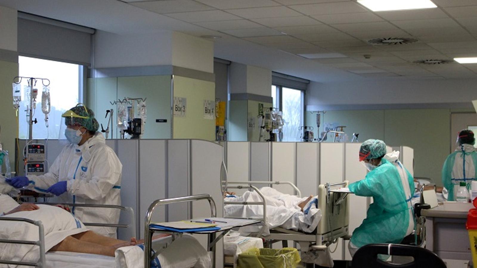 Archival image of the ICU of the Trueta Hospital in Girona