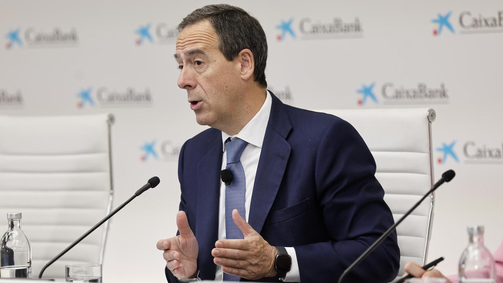 El consejero delegado de CaixaBank, Gonzalo Gortázar, este jueves en Valencia.