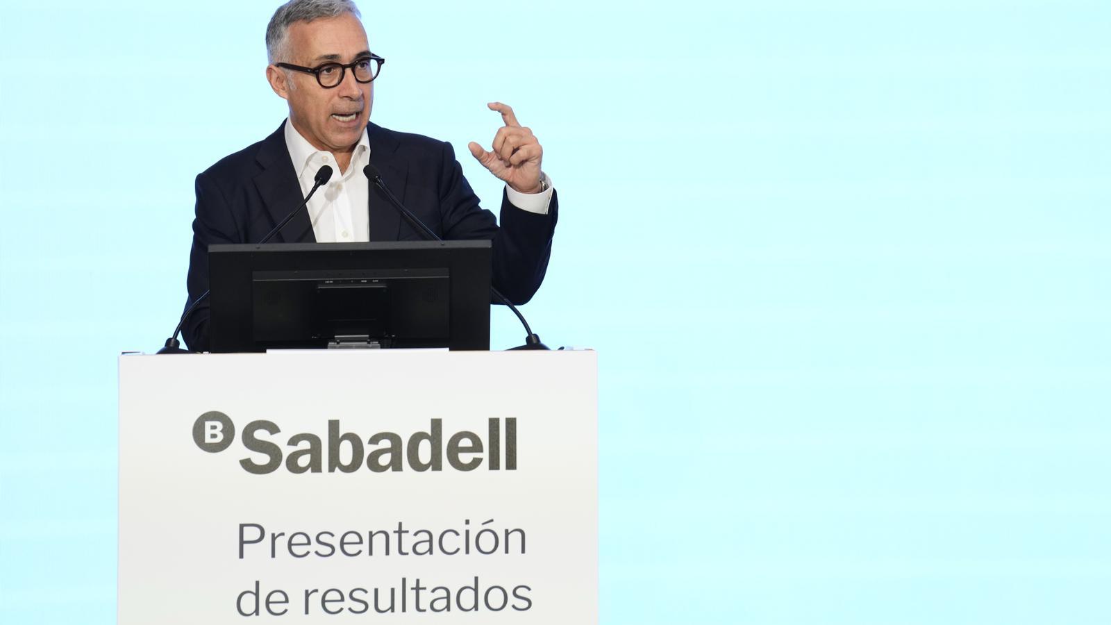 Marc Armengol during the results presentation.