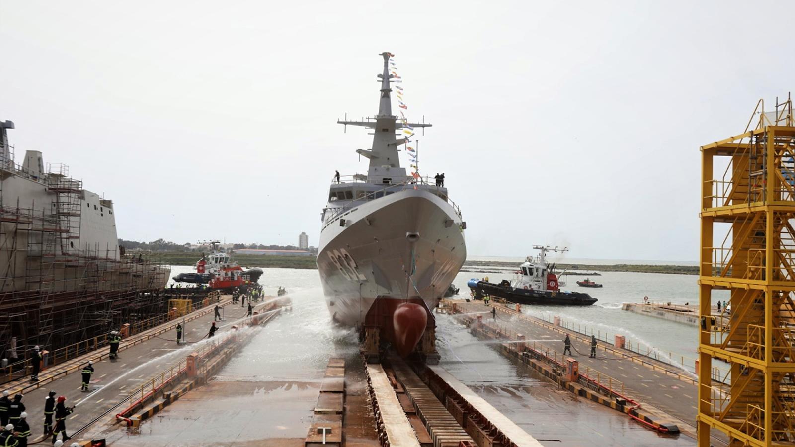 Fragata destinada a l'Aràbia Saudita fabricada per l'empresa Navantia Cadis.