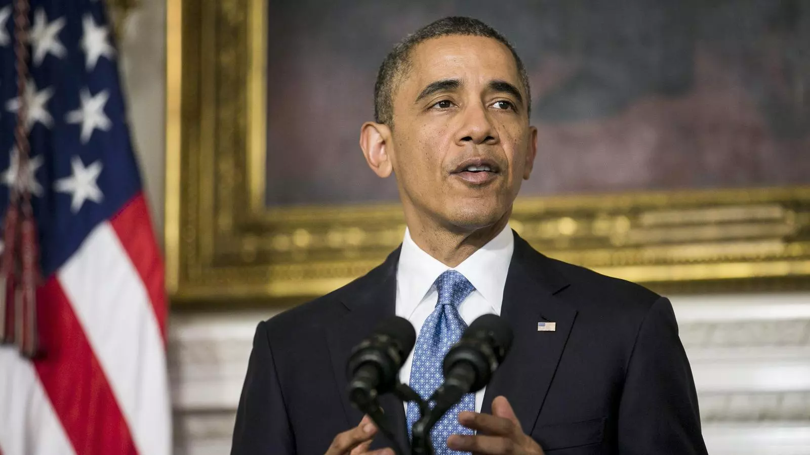 Obama, durant la compareixença d'aquest diumenge