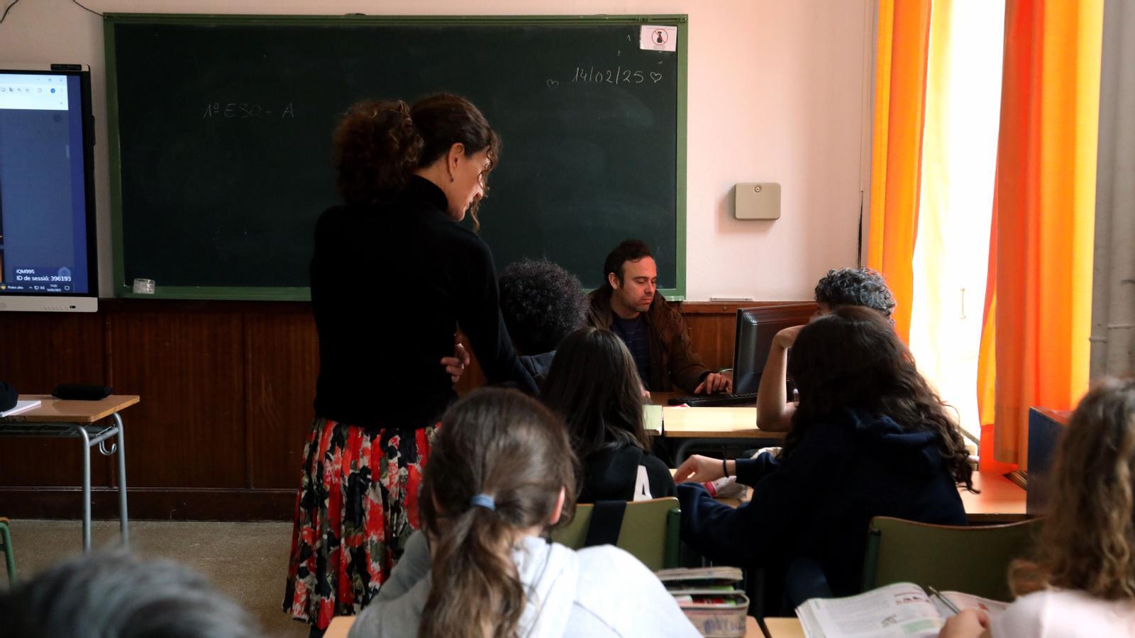 Una classe de l'IES Ramon Llull.