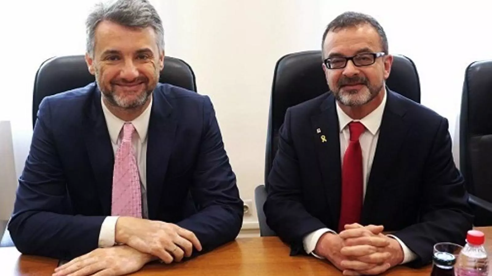 El primer ministre del Cantó de Sarajevo, Edin Forto, i el conseller Alfred Bosch.