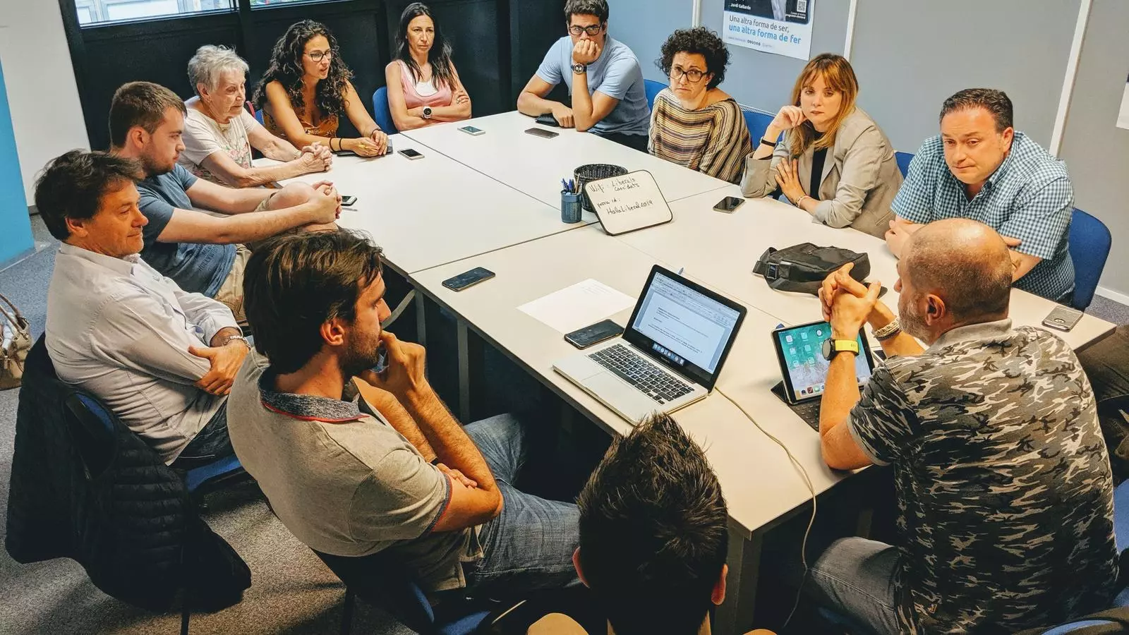 Un moment de la reunió de l'executiva de Liberals d'Andorra, aquest dimarts. / L'A