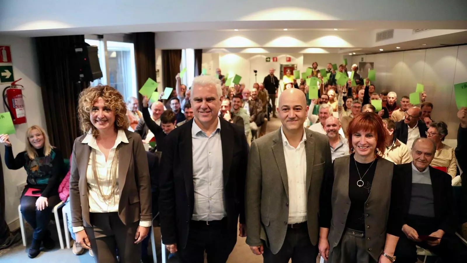 Els candidats i les candidates d'El Pi durant la presentació de les candidatures, aquest dissabte.