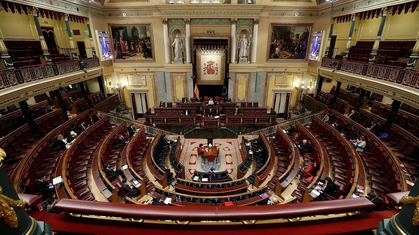 El Congrés dels diputats el passat 22 d'abril durant la sessió de control a l'executiu de Pedro Sánchez, en plena pandèmia pel covid-19
