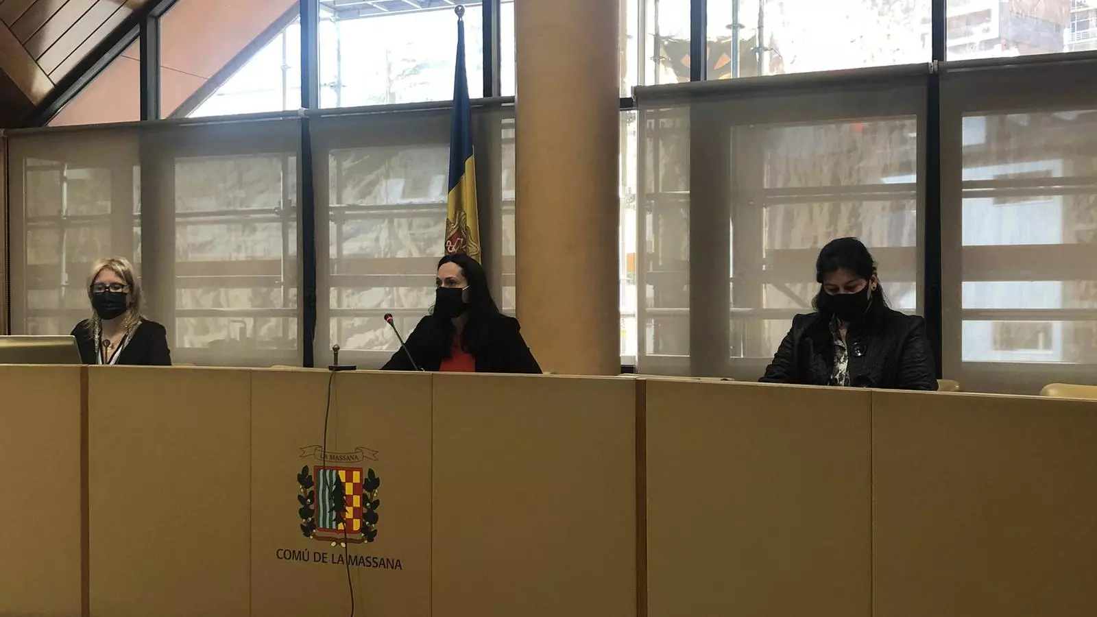Un moment de la sessió ordinària del comú de la Massana, celebrada aquest dimecres.