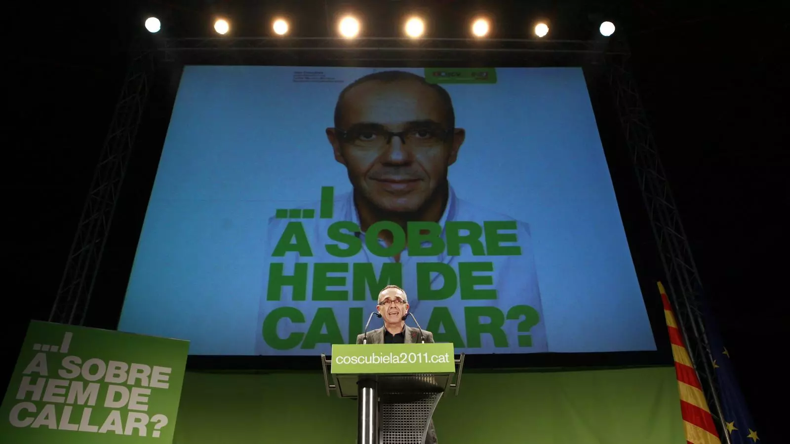 Coscubiela, ahir, durant l'acte que va donar el tret de sortida de la seva campanya.