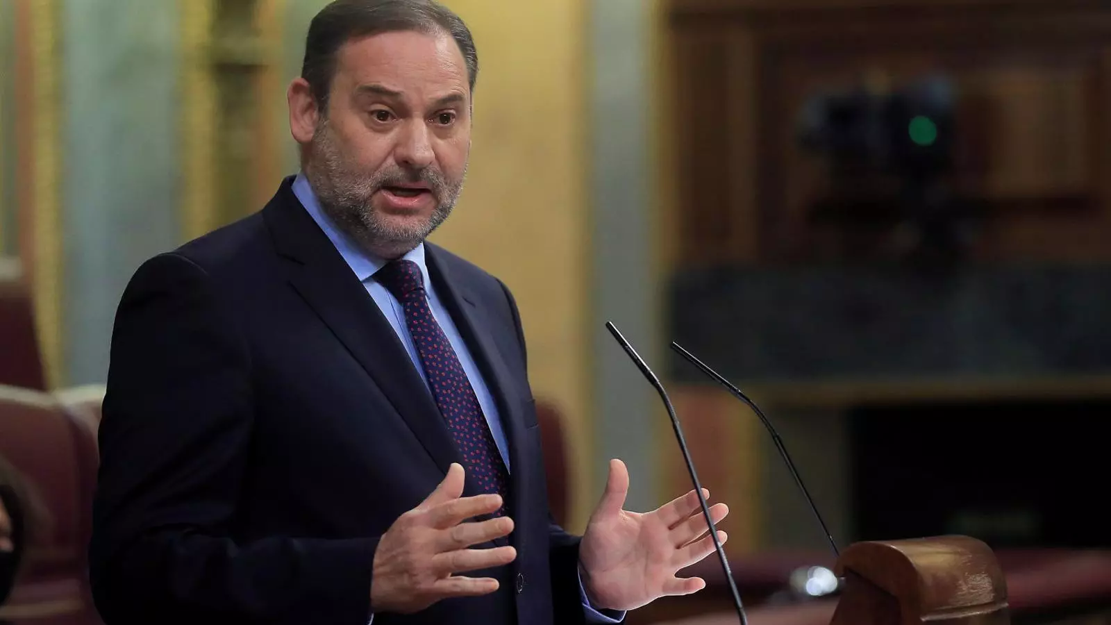 El ministre José Luis Ábalos compareixent al Congrés en una imatge d’arxiu