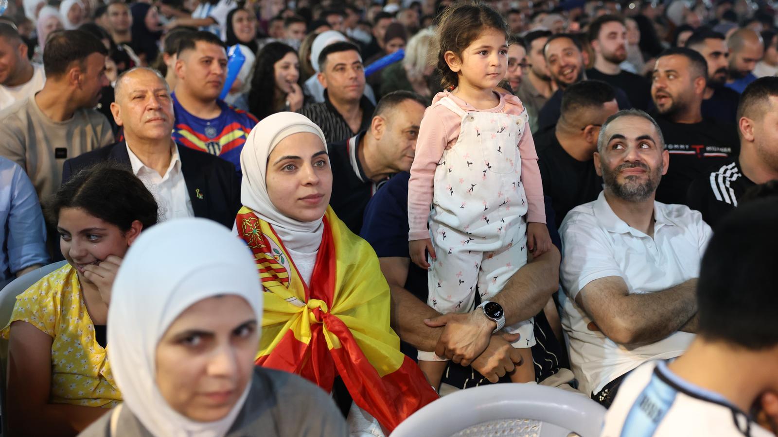 Tens of Palestinians gathered at different points in Ramallah to watch the final between Spain and Argentina.