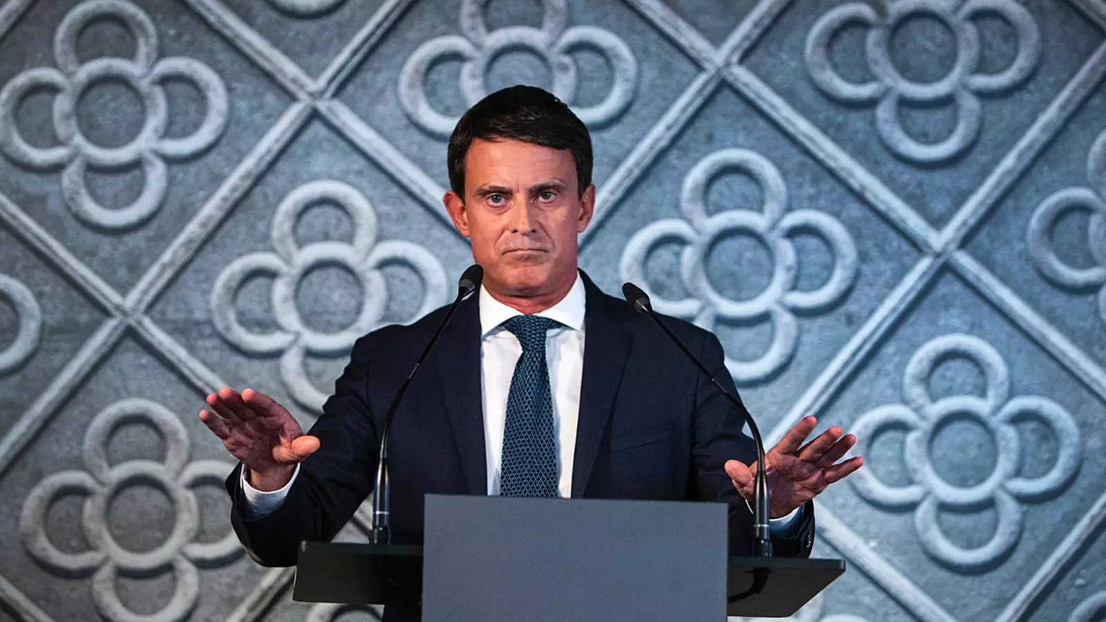 Manuel Valls, a l'acte en què s'ha presentat com a candidat a l'alcaldia de Barcelona al CCCB