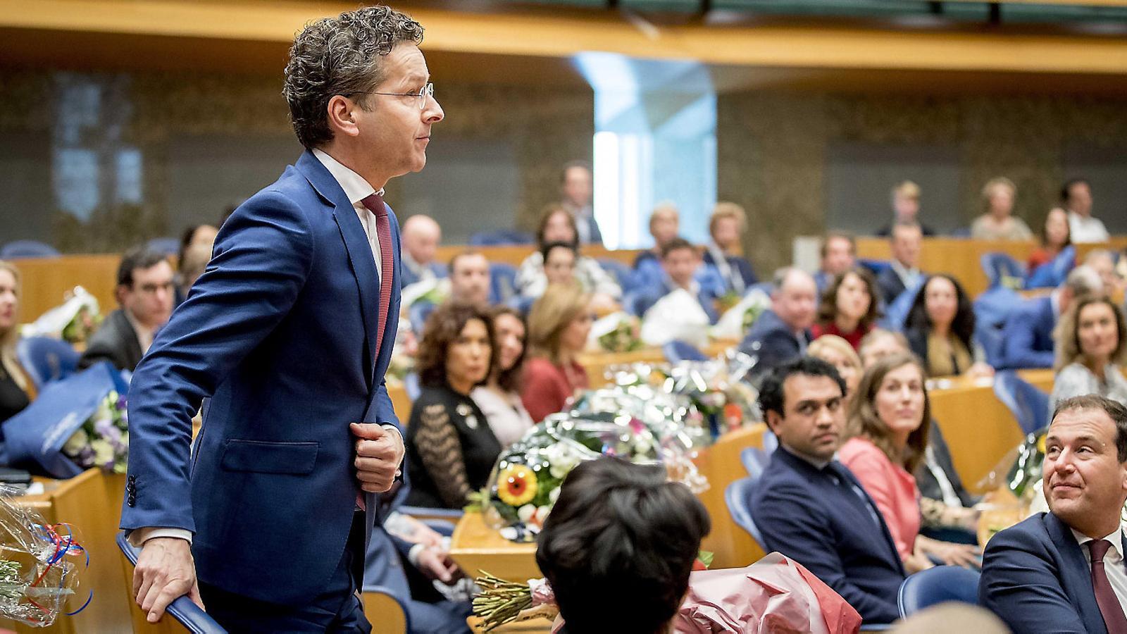 Dijsselbloem al Parlament holandès, on ahir va jurar  el càrrec com  a diputat.
