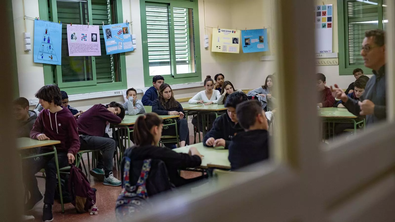 Alumnes de l'Institut de Pau Claris en una imatge d'arxiu