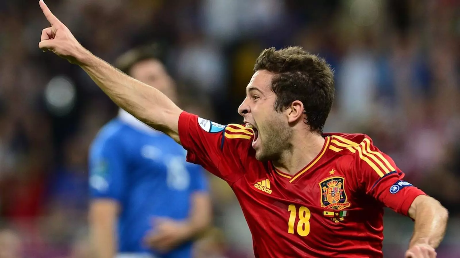 Jordi Alba, després del segon gol de la selecció espanyola