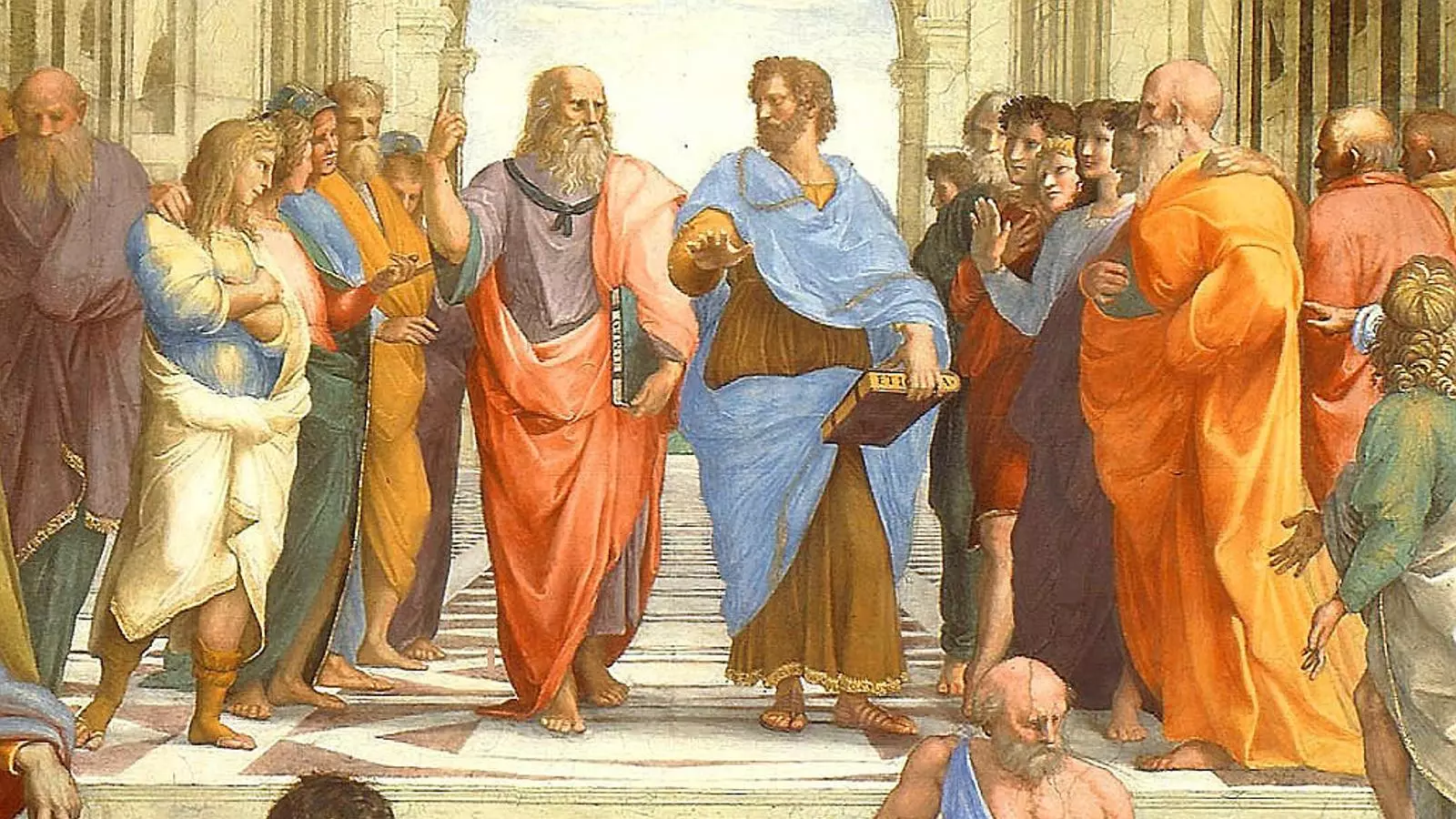 Rafael va pintar Heràclit (a baix a l’esquerra) amb la cara de Miquel Àngel a l’Escola d’Atenes.
