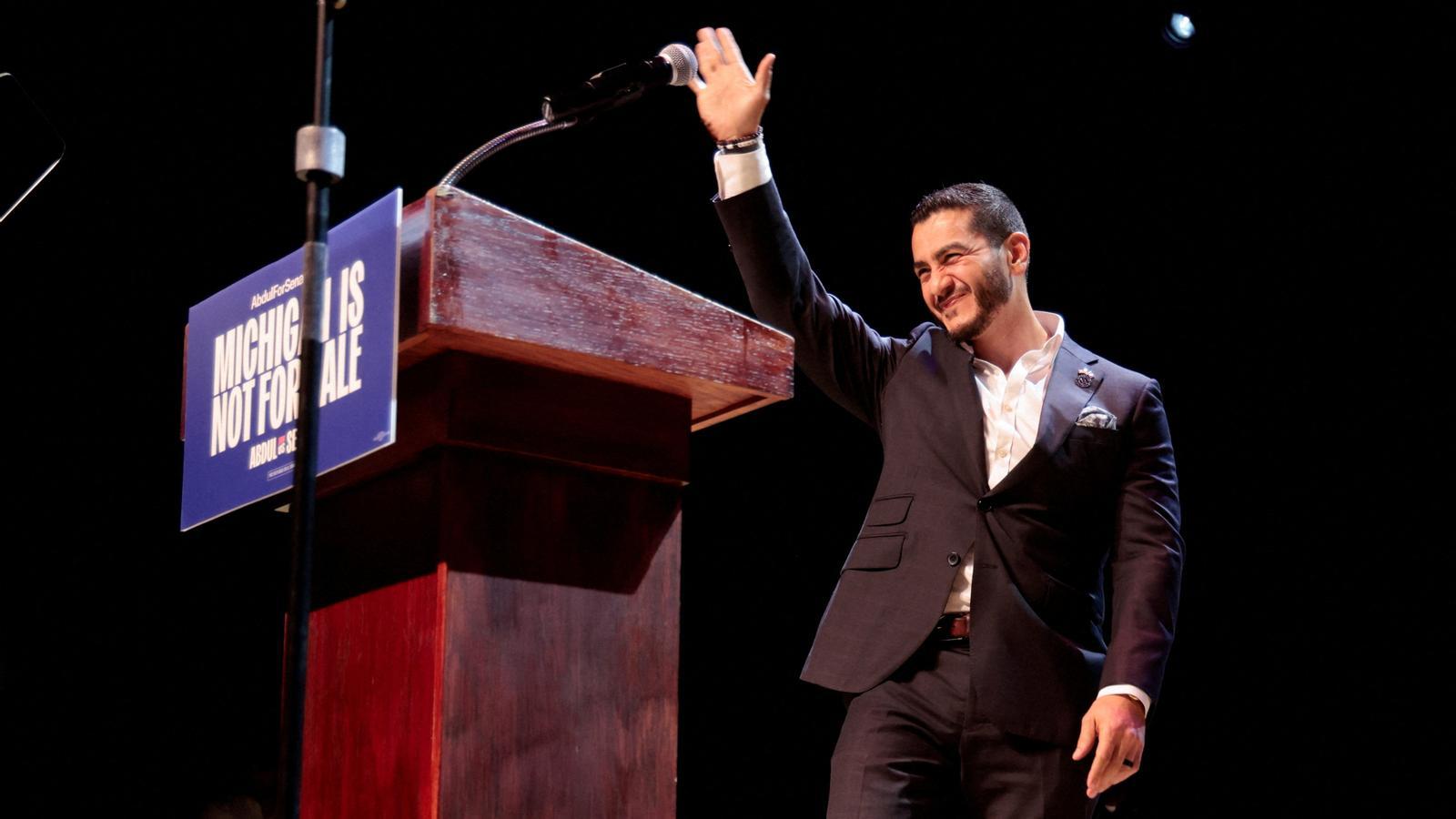 Abdul El-Sayed at a campaign event
