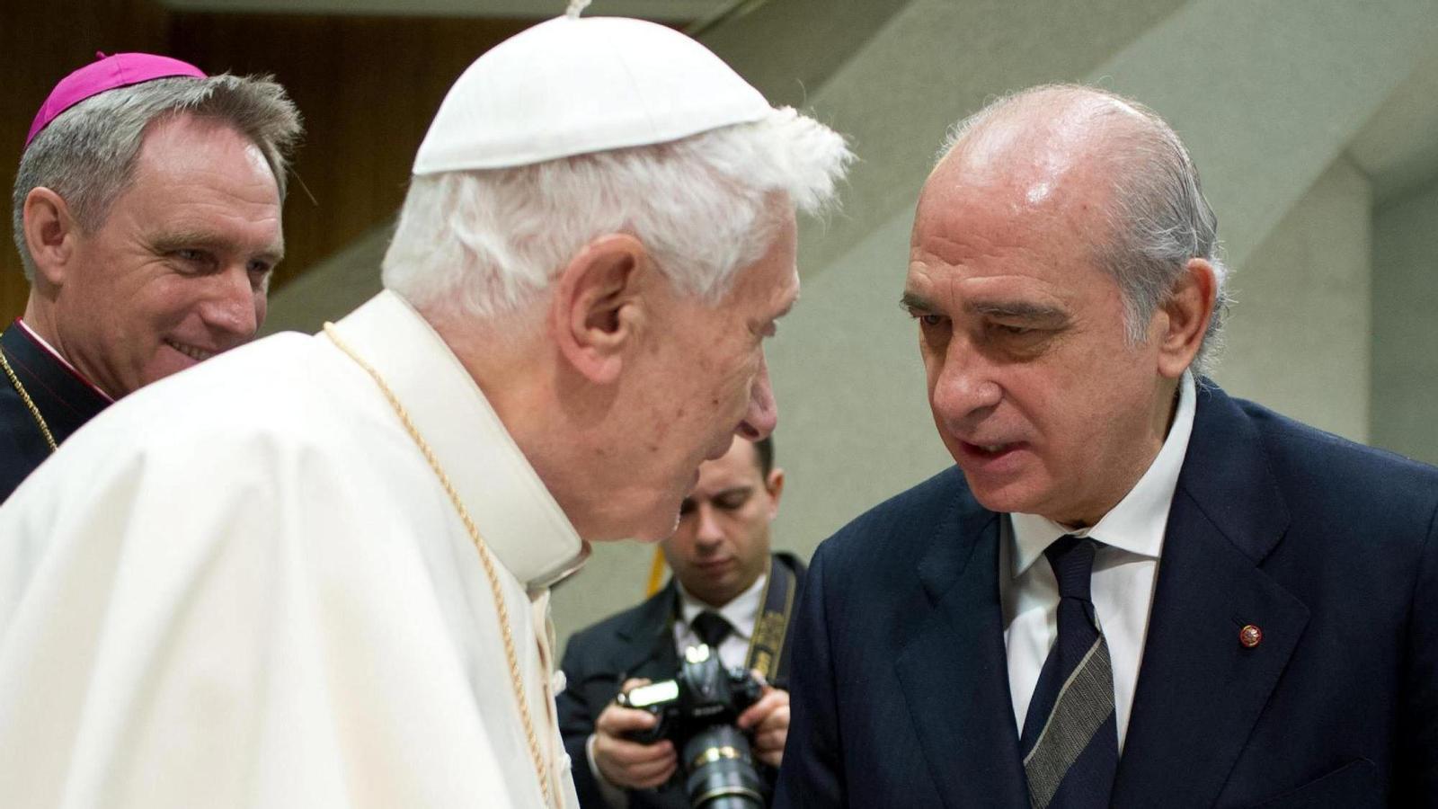 Pope Benedict XVI receives Spanish minister Jorge Fernández Díaz in audience, in the Vatican City