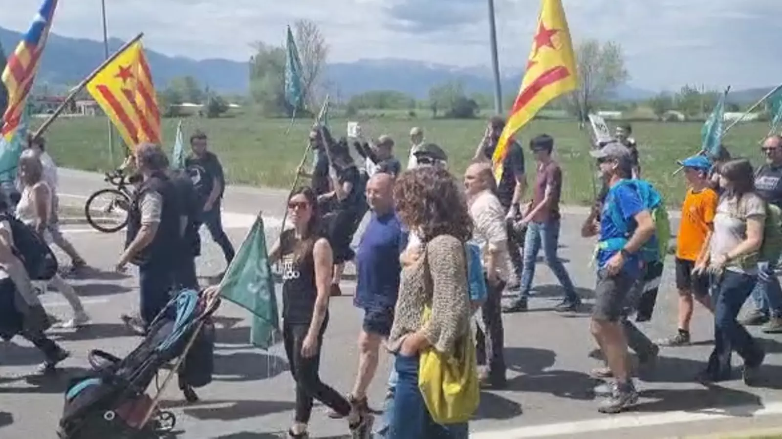 Captura del vídeo de la manifestació contra els Jocs Olímpics